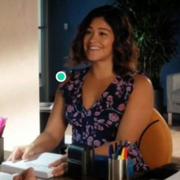 Rebecca Taylor Kyoto Silk Floral Women's Size 12 Navy Red Floral Print TV Show - Picture 4 of 9